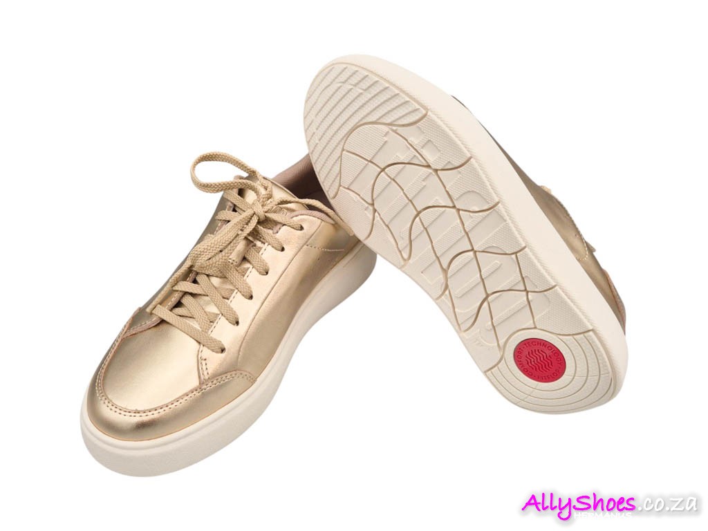 Fitflop, RTG Metallic-Leather Sneaker, Platino Fitflop, RTG Metallic-Leather Sneaker, Platino